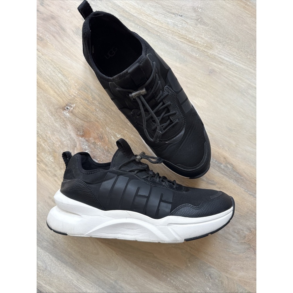 UGG Black Athletic Shoes with White Sole